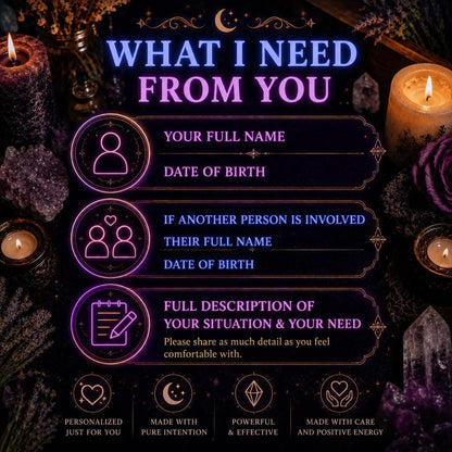 Custom Spell Service | Personalized Energy Ritual Tailored to Your Intentions